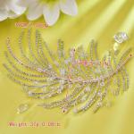 Eiaork Wedding Headband Crystal Bridal Headpiece Rhinestone Hair Accessories for Women Bride and Bridesmaids (188 Silver)