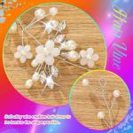 Unicra Silver Flower Bridal Headpiece Prom Wedding Hair Accessories Hair Vine for Brides and Women (Silver)