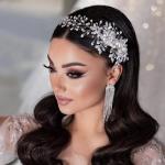 DIMNIE Bridal Headwear with Hair Comb - Wedding Headband for Brides