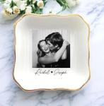 Chillever Custom Photo Ring Dish, Personalized Jewelry Holder, Picture Trinket Tray, Engagement Gift for Her, Wedding Keepsake Jewelry Dish, Memorial Gifts, Custom Couple Portrait Keepsake 3