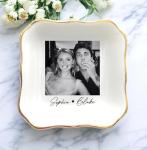 Chillever Custom Photo Ring Dish, Personalized Jewelry Holder, Picture Trinket Tray, Engagement Gift for Her, Wedding Keepsake Jewelry Dish, Memorial Gifts, Custom Couple Portrait Keepsake 3