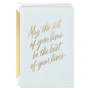 Hallmark Signature Wedding Card, Bridal Shower Card, Engagement Card (Rest of Your Lives)