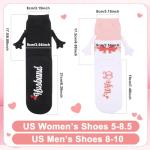 Jspupifip 2 Pairs Bride and Groom Socks, Wedding Socks with Magnetic Hands, Novelty Engagement Gift