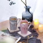 Luspan Wedding Gifts for Bride and Groom,Bridal Shower Engagement Gifts for Couples,Mr and Mrs Marble Coffee Mugs 14 Oz
