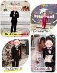 YuanLu Boys Black Suit Ring Bearer Outfit Wedding Guest Dress Clothes Kids Slim Fit Formal Wear 2T Suits for Toddler Boy
