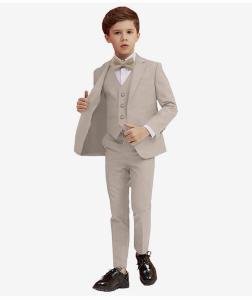 Boy Suits 5 Piece Slim Fit Suit for Kids Toddler Formal Set Wedding Outfit Sz 10