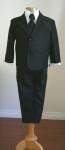 NEW BOY (Sz 2/3/4/5/6/7) FORMAL 5 PCS SUIT SET BLACK, Wedding/Party/Recital