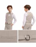 Boy Suits 5 Piece Slim Fit Suit for Kids Toddler Formal Set Wedding Outfit Sz 10