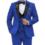 Boys Suits 3 Piece Formal Solid Slim Fit Suit Peak Lapel Blazer Pants Vest Boys
