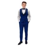 Boys Suits 3 Piece Formal Solid Slim Fit Suit Peak Lapel Blazer Pants Vest Boys