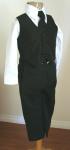 NEW BOY (Sz 2/3/4/5/6/7) FORMAL 5 PCS SUIT SET BLACK, Wedding/Party/Recital