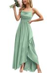 VOUIAO Women's 2026 Spring Formal Evening Gown Elegant Long Prom Dress Wedding Guest Party Cocktail Bridesmaid Maxi Dress Light Green M