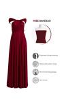 72styles Bridesmaid Dress,Womens Prom Infinity Dress with Bandeau, Convertible Dress, Long,Short, Plus Size, Multi-Way Twist Wrap Dress