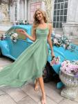 VOUIAO Women's 2026 Spring Formal Evening Gown Elegant Long Prom Dress Wedding Guest Party Cocktail Bridesmaid Maxi Dress Light Green M