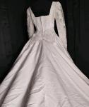 Jasmine Classic Wedding White  Dress Gown Elegant Train Long Sleeve sZ M