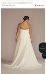 All over Lace A-Line Strapless Davids Bridal Wedding Dress