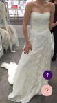 All over Lace A-Line Strapless Davids Bridal Wedding Dress