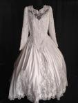 MichealAngelo Wedding Gown White Sz 18 Train Bow Long Sleeves