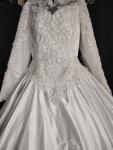 MichealAngelo Wedding Gown White Sz 18 Train Bow Long Sleeves