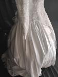 MichealAngelo Wedding Gown White Sz 18 Train Bow Long Sleeves