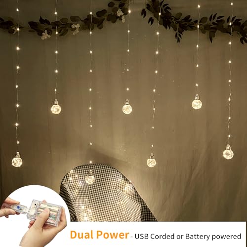 YOLIGHT 200 LED Curtain Fairy Lights with Remote
