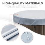 Round Hot Tub Cover 420D Polyester Waterproof Spa Covers for Hot Tub Replacement Outdoor Patio Hot Tub Protector (Grey, 79" Dx12 H)