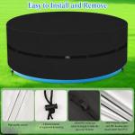 Round Hot Tub Cover, Heavy Duty Oxford Inflatable Spa Cover, Full Coverage Hot Tub Covers Replacement, Waterproof and Weatherproof Portable Cover Protectors for Outdoor