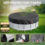 LXKCKJ 6 Ft Round Pool Cover, Solar Covers for Above Ground Pools, Stock Tank Pool Covers Protector with Accessories, Round Hot Tub Cover Ideal for Waterproof and Dustproof (Black)