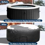 Tlswshsy 71'' x 27'' Insulated Inflatable Hot Tub Thermal Cover, Energy Efficient Hot Tub Cover with Zipper Door, Inflatable Hot Tubs Full Coverage for Keeping Warm Extra Insulation and Dustproof