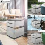 UCEDER Insulated Hot Tub Pump Cover,Waterproof Spa Heater Pump Cover with Clear PVC Window,Energy-Saving and Eco-Friendly Insulation for Winter Freeze Protection(Siver,16.9" x14.9"x21.2")