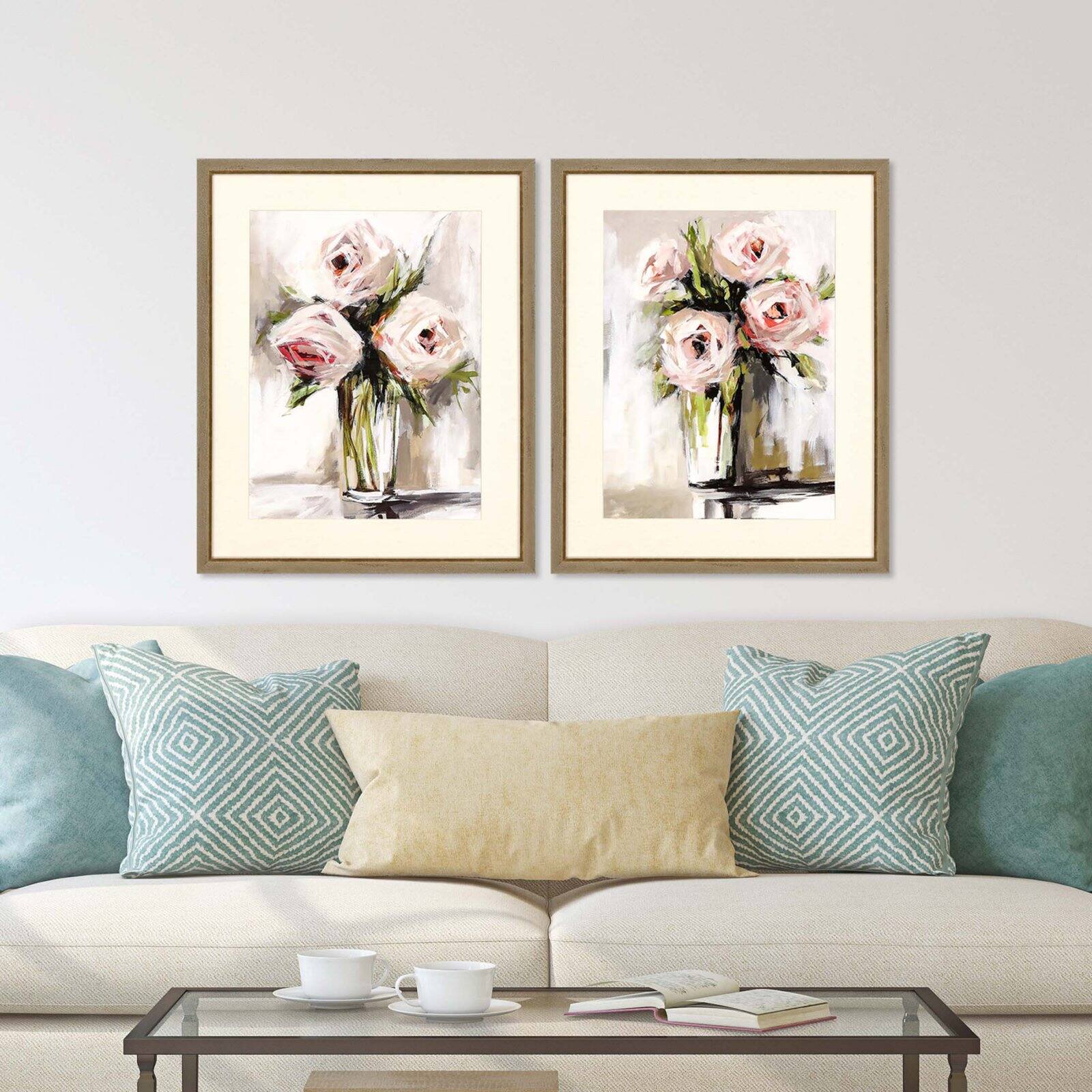 Spring Bouquet Framed Wall Art - Set of 2