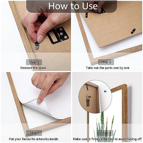 Wooden Photo Frames Set of 4 for Wall Decor