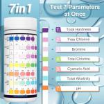 7-Way Pool Test Strips for Accurate Water Testing
