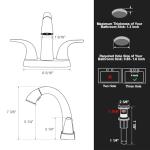 Velvet Black 4" Bathroom Faucet with Pull-Out Sprayer