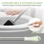 AONEZ Compact Toilet Brush with Stainless Steel Handle