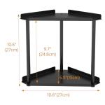 2-Tier Black Bathroom Counter Organizer Shelf