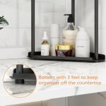 2-Tier Black Bathroom Counter Organizer Shelf