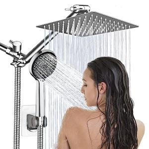 8” Rain Shower Head with Handheld Spray Combo