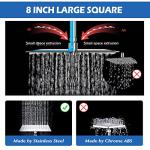 8” Rain Shower Head with Handheld Spray Combo