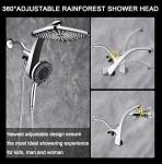 High Pressure Rain Shower Head with Handheld Spray