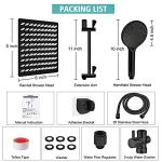 Tudoccy 8'' High Pressure Rainfall Shower Head Combo