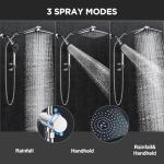 Veken High Pressure Rain Shower Head Combo
