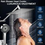 Rainfall Shower Head with Handheld Spray Combo
