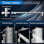 Rainfall Shower Head with Handheld Spray Combo
