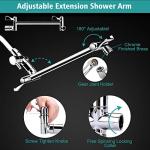 8 Inch High Pressure Rainfall Shower Head Combo