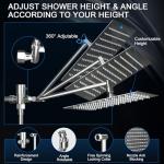 Rainfall Shower Head with Handheld Spray Combo