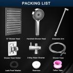 Rainfall Shower Head with Handheld Spray Combo