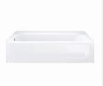 60" Rectangular Soaking Bathtub with Left Drain