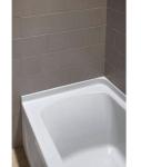 60" Rectangular Soaking Bathtub with Left Drain