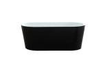 Scarlett Black and White Freestanding Soaking Tub